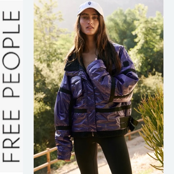 FP Movement by Free People Jackets & Blazers - FINAL LAST CHANCE NWT FP Movement Vagabond Fleece Bomber Jacket royal purple s